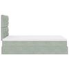 vidaXL Ottoman-Bett mit Matratzen Hellgrau 120x190 cm Samt