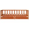 vidaXL Tagesbett mit Kopfteil 3 pcs Wachsbraun Massivholz Kiefer
