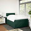 vidaXL Boxspringbett mit Matratze Dunkelgr&uuml;n 120x200 cm Samt