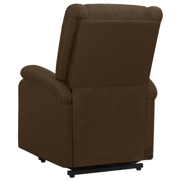 vidaXL Massagesessel mit Aufstehhilfe Dunkelbraun Stoff
