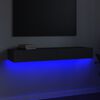 vidaXL TV-Schrank mit LED-Leuchten Grau 120x35x15,5 cm