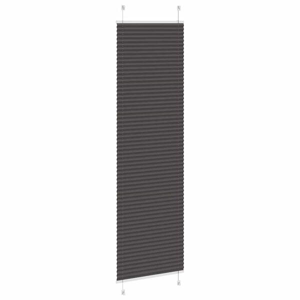 vidaXL Plissee Schwarz 55x200 cm Stoffbreite 54,4 cm Polyester