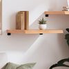 vidaXL Wandregal Hellbraun 60x60x(2-6) cm Massivholz Eiche Behandelt