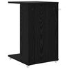vidaXL Beistelltisch Mit Rad Schwarz Eichen-Optik 40 x 35 x 60 cm