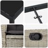 vidaXL Garten Essgruppe mit Kissen 5 pcs Hellgrau Poly-Rattan