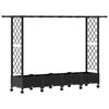vidaXL Hochbeet mit Rankgitter und Dach Schwarz 203 x 40 x 127 cm PP