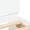 vidaXL Bettgestell mit Kopfteil und LED-Beleuchtung Wei&szlig; 200x200 cm