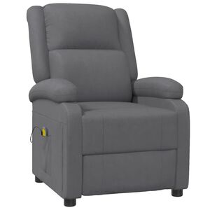vidaXL Massagesessel Grau Kunstleder