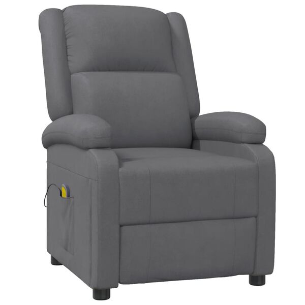 vidaXL Massagesessel Grau Kunstleder