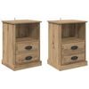 vidaXL Nachttisch 2 Stk. Artisan-Eiche 36 x 43 x 60 cm Holzwerkstoff