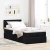 vidaXL Ottoman-Bett mit Matratze & LEDs Schwarz 90x200 cm Samt