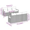 vidaXL Sofa Set mit Kissen 7 pcs Schwarz und Creme Poly Rattan