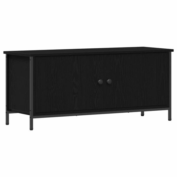 vidaXL TV-Schr&auml;nk Schwarz Eichen-Optik 100 x 35 x 45 cm Holzwerkstoff