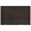 vidaXL Tischplatte Dunkelbraun 80x50x(2-6)cm Massivholz Eiche