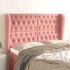 vidaXL Kopfteil mit Ohren Rosa 147x23x118/128 cm Samt