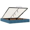 vidaXL Ottoman-Bett mit Matratzen Dunkelblau 180x200 cm Samt
