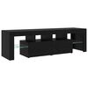 vidaXL TV-Schr&auml;nk 2 pcs Schwarz Eichen-Optik 260 x 37 x 40 cm