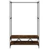 vidaXL Kleiderständer mit Ablagen Räuchereiche Holzwerkstoff