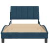 vidaXL Bettgestell ohne Matratze "Hanko" Blau 100x200 cm Samt