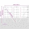 vidaXL Zaunpfosten Galvanisiert 25 x 0,8 m Stahl