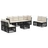 vidaXL Gartensofa-set 9 Stk. Schwarz Poly-Rattan