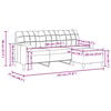 vidaXL 3-Sitzer-Sofa mit Hocker Rosa 180 cm Samt