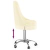 vidaXL Esszimmerst&uuml;hle 2 Stk. Drehbar Creme Stoff