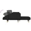vidaXL Schlafsofa in L-Form Schwarz 275x140x70 cm Samt
