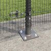 vidaXL Zaunpfosten Grau 50 x 1,2 m (16 x 16 mm Netz) Stahl und PVC