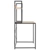 vidaXL Computertisch Schwarz und Eiche 120x60x138 cm