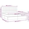 vidaXL Boxspringbett mit Matratze Dunkelblau 200x200 cm Samt