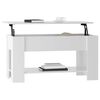 vidaXL Couchtisch Hochglanz-Wei&szlig; 101x49x52 cm Holzwerkstoff