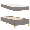 vidaXL Bettrahmen mit Matratze Taupe 90 x 200 cm Stoff