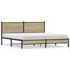 vidaXL Metallbett ohne Matratze Sonoma-Eiche 183x213 cm