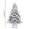 vidaXL K&uuml;nstlicher Scharnier-Weihnachtsbaum schneebedeckt Wei&szlig; 210 cm