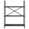 vidaXL B&uuml;cherregal Schwarz Eichen-Optik 80 x 30 x 109 cm Holzwerkstoff