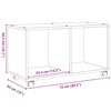 vidaXL Rollschrank Braun Eichen-Optik 72x33x42,5 cm Holzwerkstoff