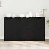 vidaXL Sideboard 3 pcs Schwarz Eichen-Optik Holzwerkstoff