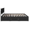 vidaXL Bettrahmen mit Schubladen Schwarz 200 x 200 cm Ingenieurs Holz
