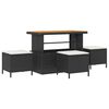 vidaXL Gartensofa-set mit Kissen 10 pcs Schwarz Poly-Rattan