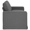 vidaXL Sofa 140cm Dunkelgrau Metall