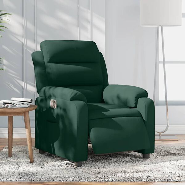 vidaXL Relaxsessel Elektrisch Dunkelgr&uuml;n Samt
