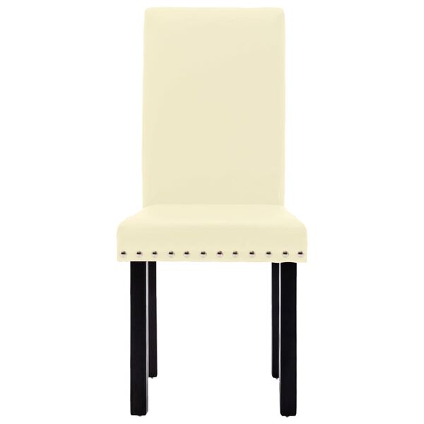 vidaXL Esszimmerst&uuml;hle 4 Stk. Creme PVC