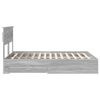 vidaXL Bettrahmen Graues Sonoma 140 x 190 cm Holzwerkstoff