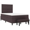 vidaXL Boxspringbett mit Matratze Dunkelbraun 120 x 200 cm Stoff