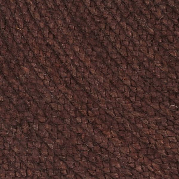 vidaXL Teppich Handgefertigt Jute Rund 150 cm Braun