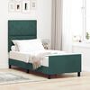 vidaXL Boxspringbett mit Kopfteil Dunkelgr&uuml;n 80 x 200 cm Samt