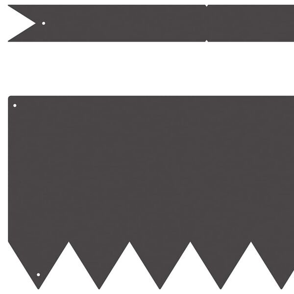 vidaXL Raseneinfassung 30 pcs Schwarz 100 x 0,05 x 20 cm