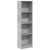 vidaXL B&uuml;cherregal Betongrau 40x24x143 cm Holzwerkstoff
