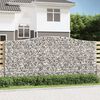 vidaXL Gabionen mit Hochbogen 5 Stk. 400x30x180/200cm Verzinktes Eisen